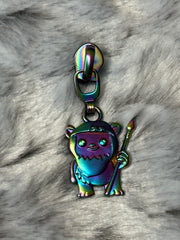 Ewok Zipper Pull (rainbow)
